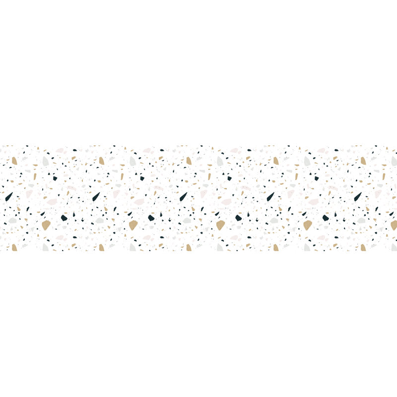 Sabatier Vinyl Machine Printed Area Rug, Rectangle 2'7.5" x 9'10.1"