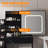 Vanity Desk with Mirror and LED Lights-1555610862