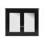 Armoire à miroir murale 30 po 2 en 1 avec tablettes réglables, convenant au meuble-lavabo, au salon, à la chambre à coucher et à l'organisation, noir-1285604875