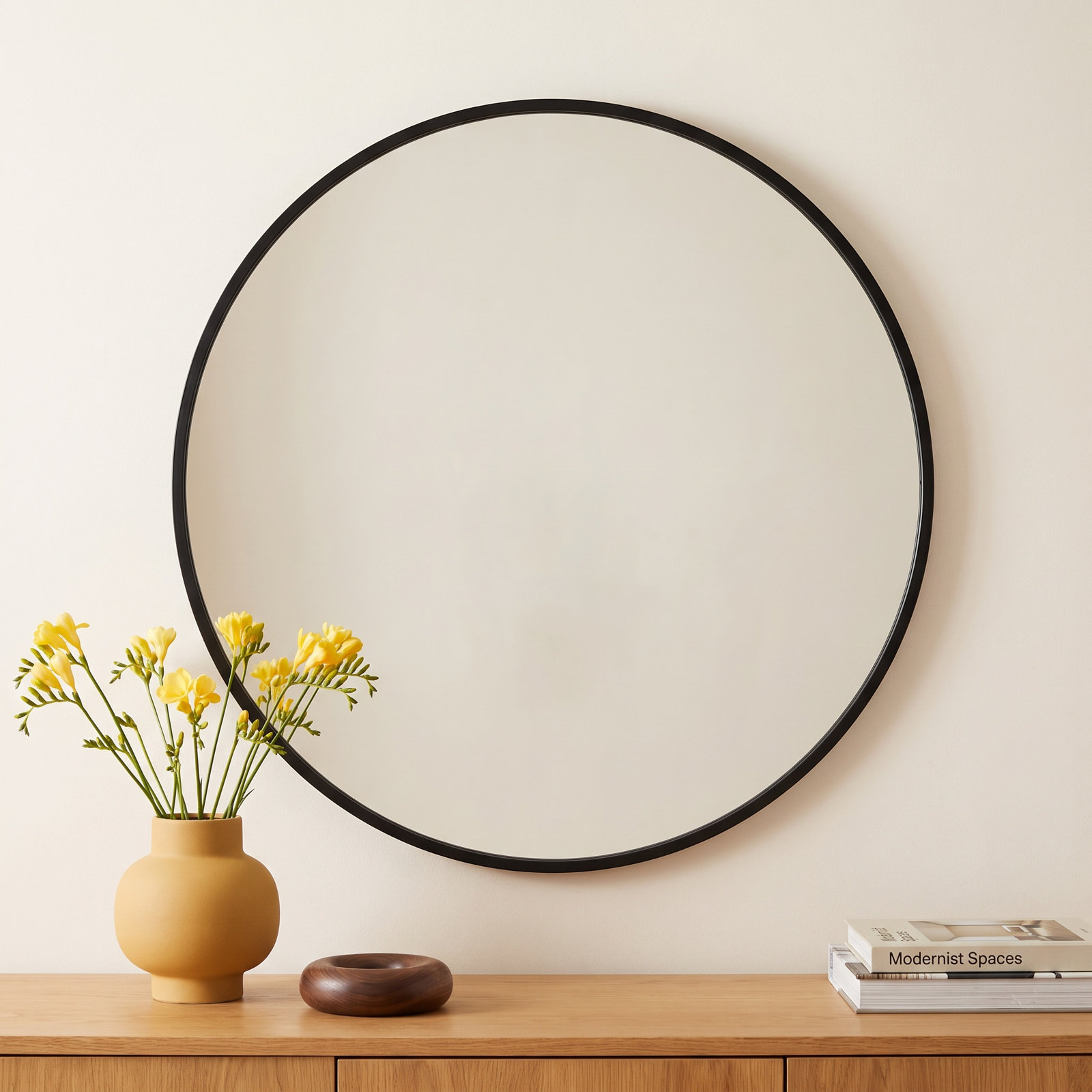 Roberts Mirror, 60" x 60", Black, Metal