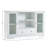 51" Modern Farmhouse Kitchen Sideboard Buffet Cabinet with Glass Doors, Drawers, Open Shelves & Adjustable Storage