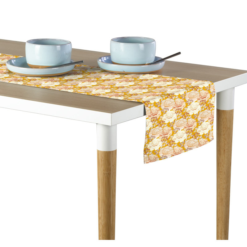 Shawna Rose Garden Table Runner, 108" L x 14" W