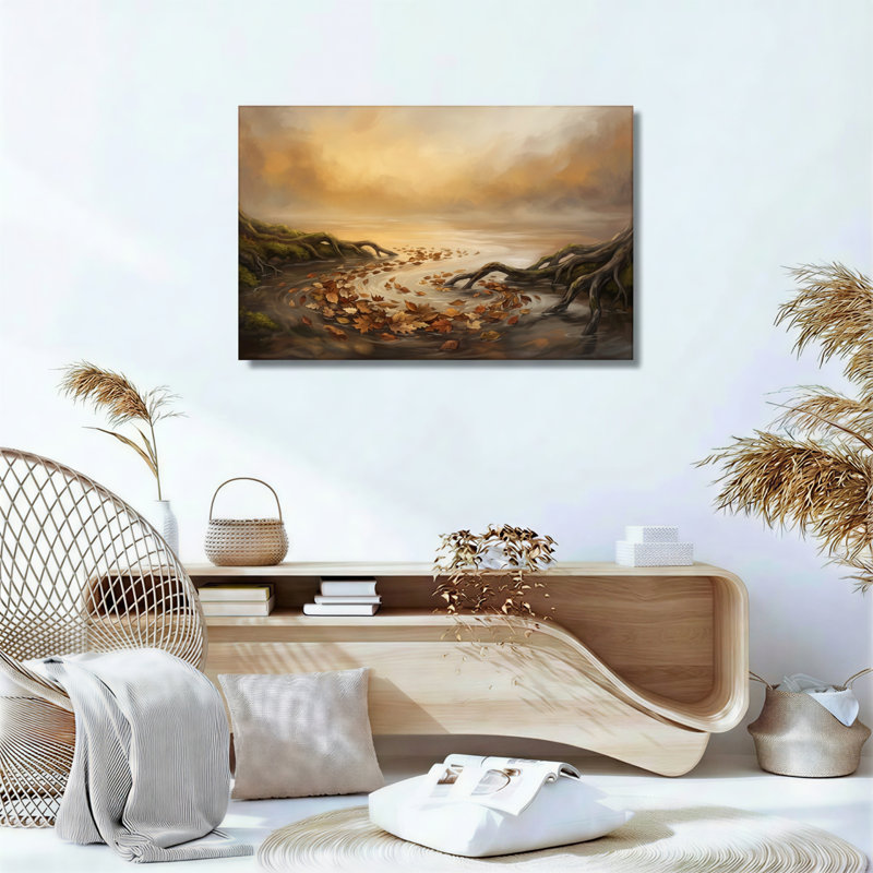 Ensemble de 1 tableau sur toile « Ruisseau d'automne », H 18 po x l 24 po, Wrapped Canvas