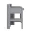 Lit mezzanine simple avec tablettes et garde-robe-702283793