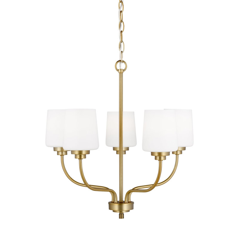 Windom 5 - Light Dimmable Classic / Traditional Chandelier, No, Satin Brass