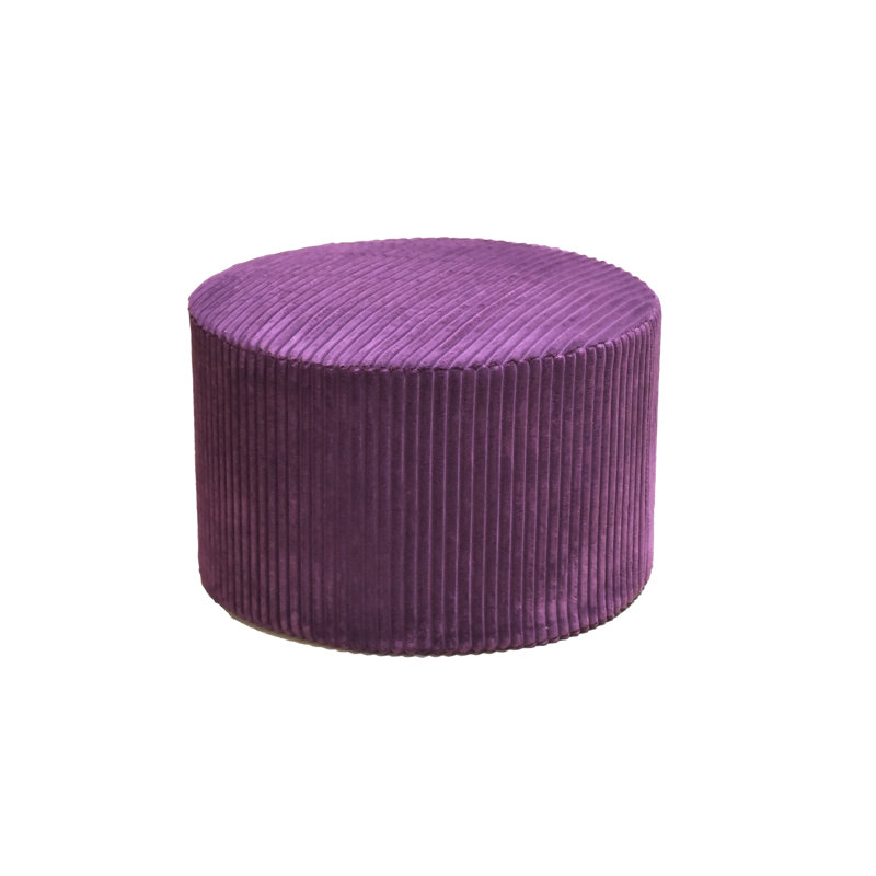Repose-pieds plein Corduroy Upholstery, Purple