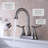 2-Handle 4-Inch Brushed Nickel Bathroom Faucet, Bathroom Vanity Sink Faucets With Pop-Up Drain And Supply Hoses-121292244