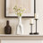 Sleek White Vase for Modern Home Decor – Stylish Table Vase for Living Room, Bedroom, or Office – Perfect Decorative Vase for Fresh Flowers and Accents – White-886643337