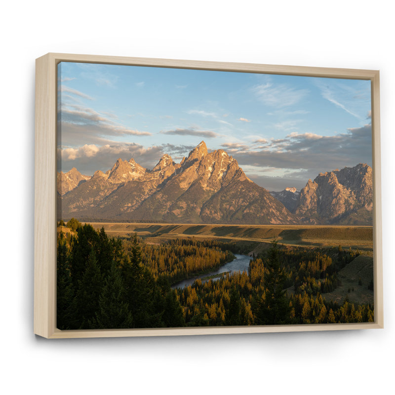 «Alaska Lake And Mountain Scenery II», reproduction sur toile, H 16 po x l 32 po x P 1 po, Toile naturelle