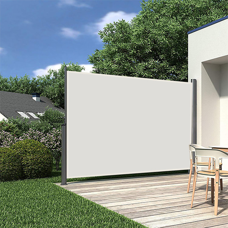 Dakota Fields 300cm W x 12cm D Fabric Cover Retractable Side Awning, Beige