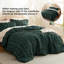 Ensemble d'édredon pour lit très grand Boho - 3 pièces vert foncé Shabby Bedding