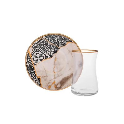 Karaca Aris Glass Turkish Tea, 150ml, Multi