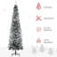 Arbre de Noël artificiel mince enneigé 7,5 pi avec branches réalistes et 738 pointes-900594478