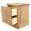 Pursley 2 Drawer Bedside Table, Antique waxed