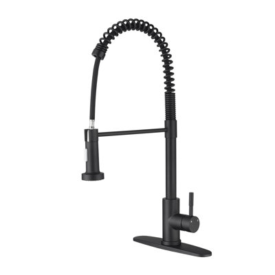 Pull Down Single Handle Spring Kitchen Faucet