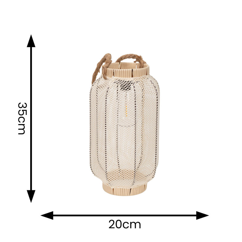 Natural Mesh Fabric Solar Powered Outdoor Lantern 35cm Solar Powered Integrated LED Outdoor Lantern