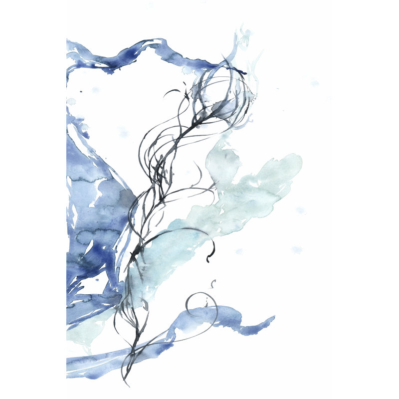 Ocean Etude Triptych III by Jennifer Goldberger - Painting on Canvas, 122cm H x 81cm W, Black Floater Framed