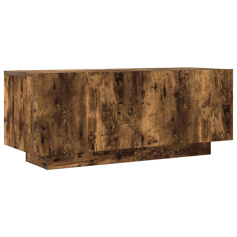 Joeen Unfinished TV Stand, Smoked Oak