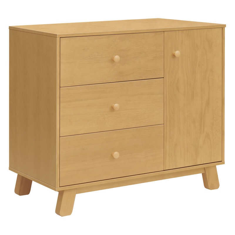 Hudson Modern 3-Drawer Dresser, Oak