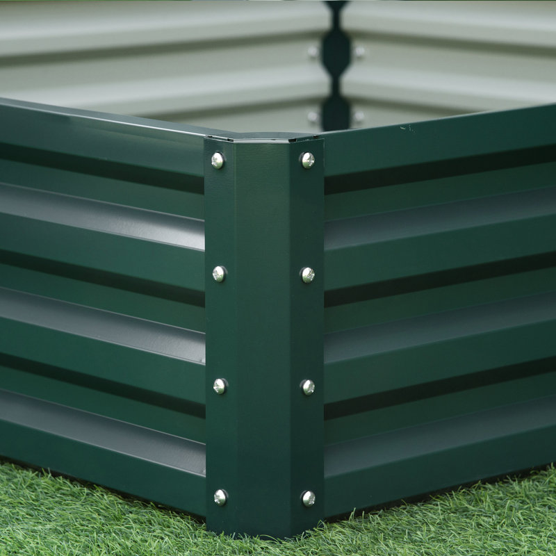 Galvanized Steel Garden Bed, 46.62" X 11.55", For Growing Veggies - , , Easy Setup