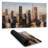 Striped abstract buildings - 15.75"x31.50" Desk mat