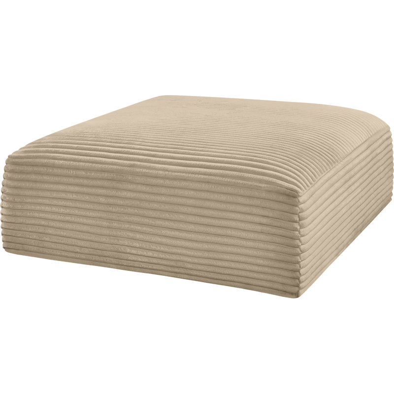 Repose-pieds Carmean, Velours côtelé texturé taupe