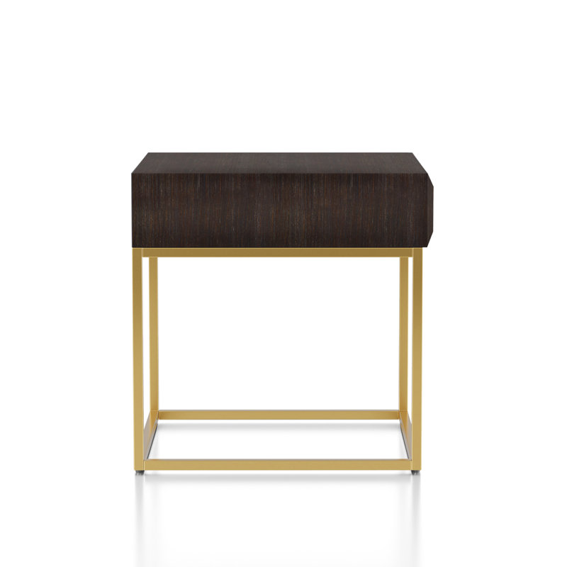 Rodolfo End Table with Storage, Walnut