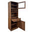 Grande armoire de cuisine avec portes en verre et tablettes coulissantes