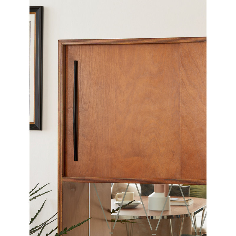 Armoire de rangement scandinave en bouleau rétro