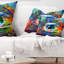 Coussin magique au dessus d’un style abstrait