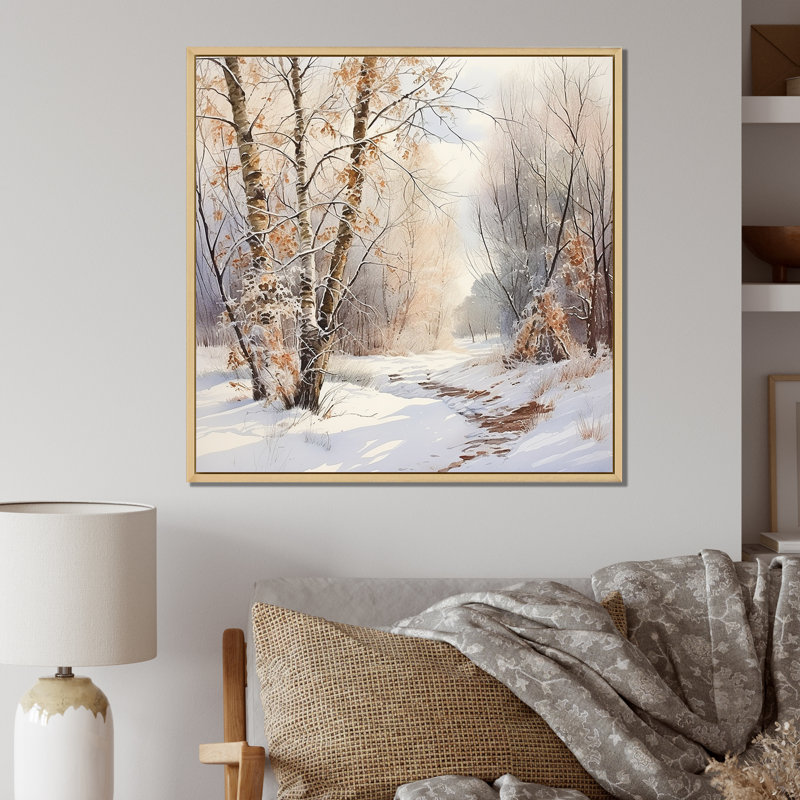 «Trees Charm In Winter - Tree», art mural sur toile, Cadre flottant érable, H 36 po x l 36 po x P 1,5 po