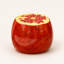 Pomegranate Resin Accent Stool, 13.78 x 12.2 Inches, Red