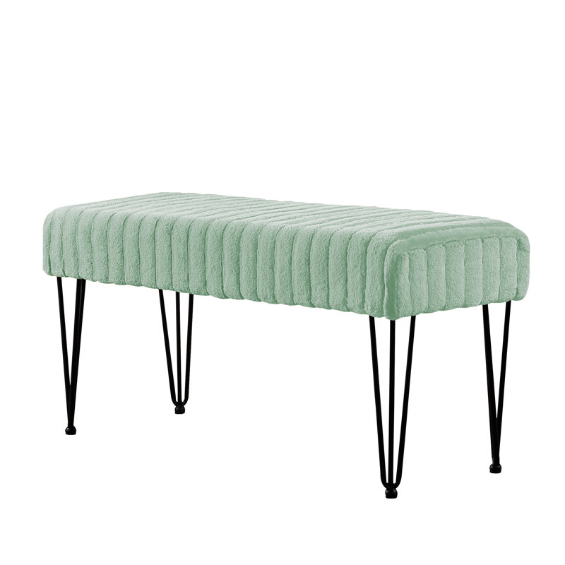 Dugan Upholstered Ottoman, Sea Foam 