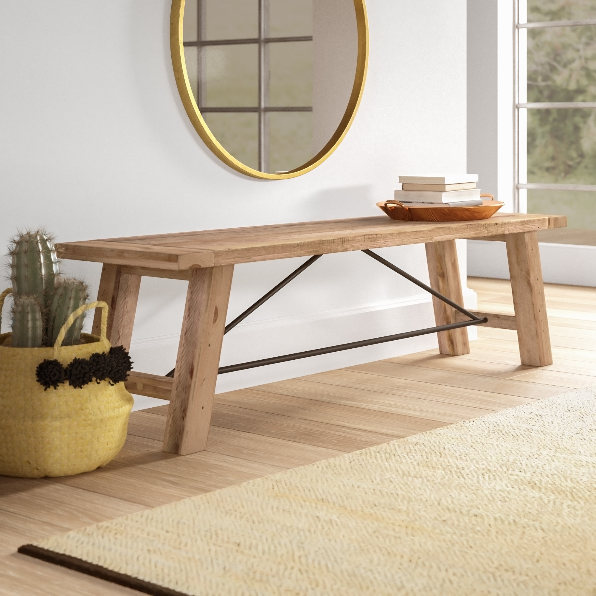 Laurel Foundry Modern Farmhouse® Aya Wood Dining Bench Reviews Wayfair  Canada