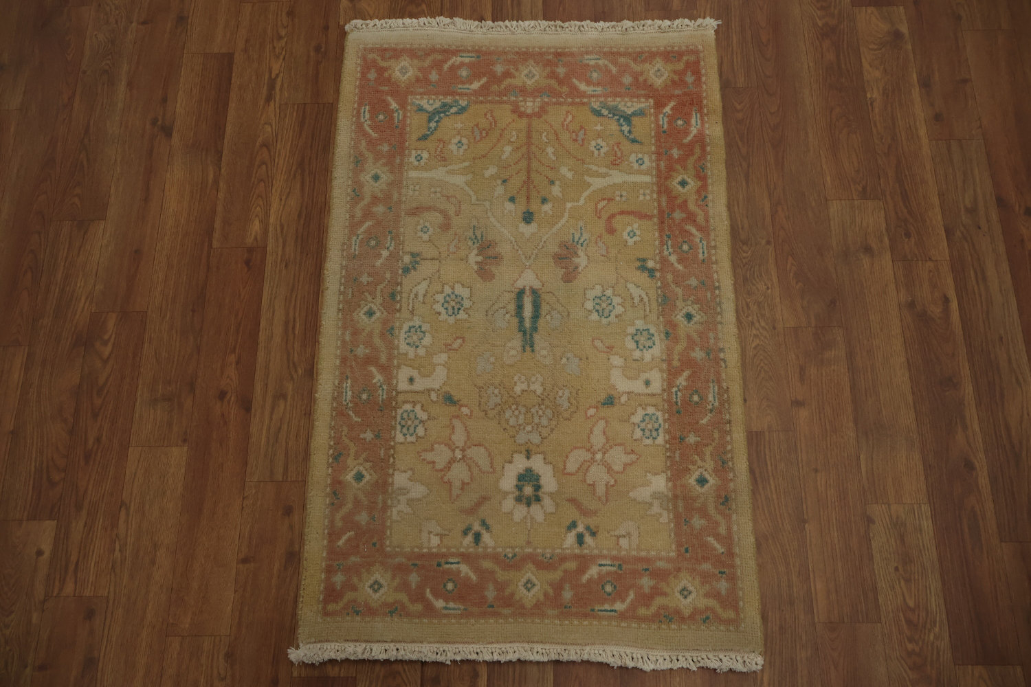 Timeless Rust Rug Canora Grey Elegant Beige and Rust Rug with Timeless Botanical Patterns ...
