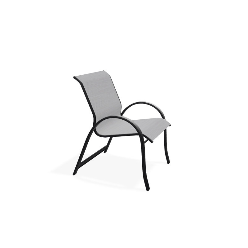 Fauteuil de salle à manger empilable Hiraku, Abalone, Noir