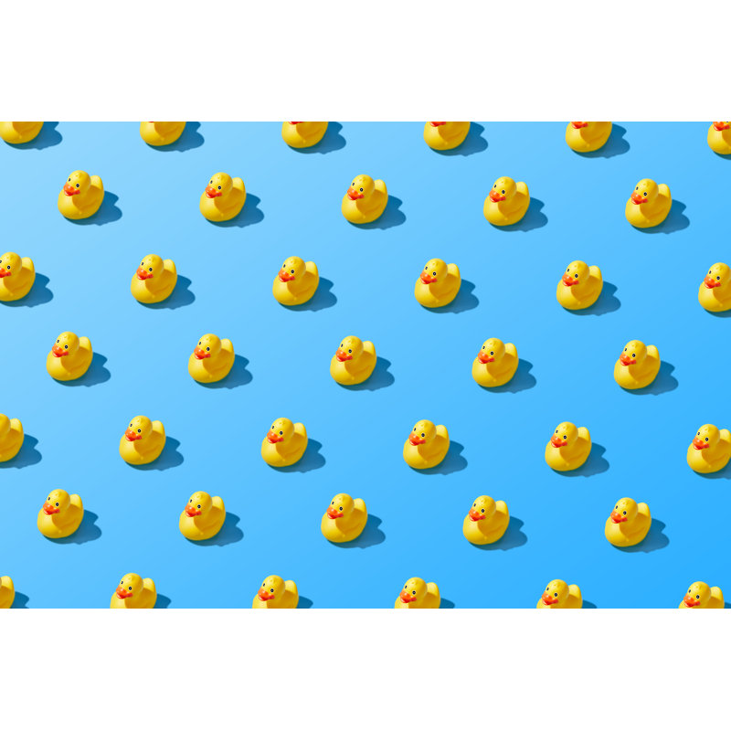 Motif de canard en caoutchouc, H 20 po x l 30 po