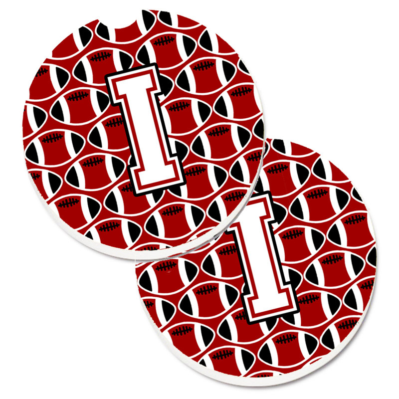 Sous-verre de football, I, Cardinal / blanc