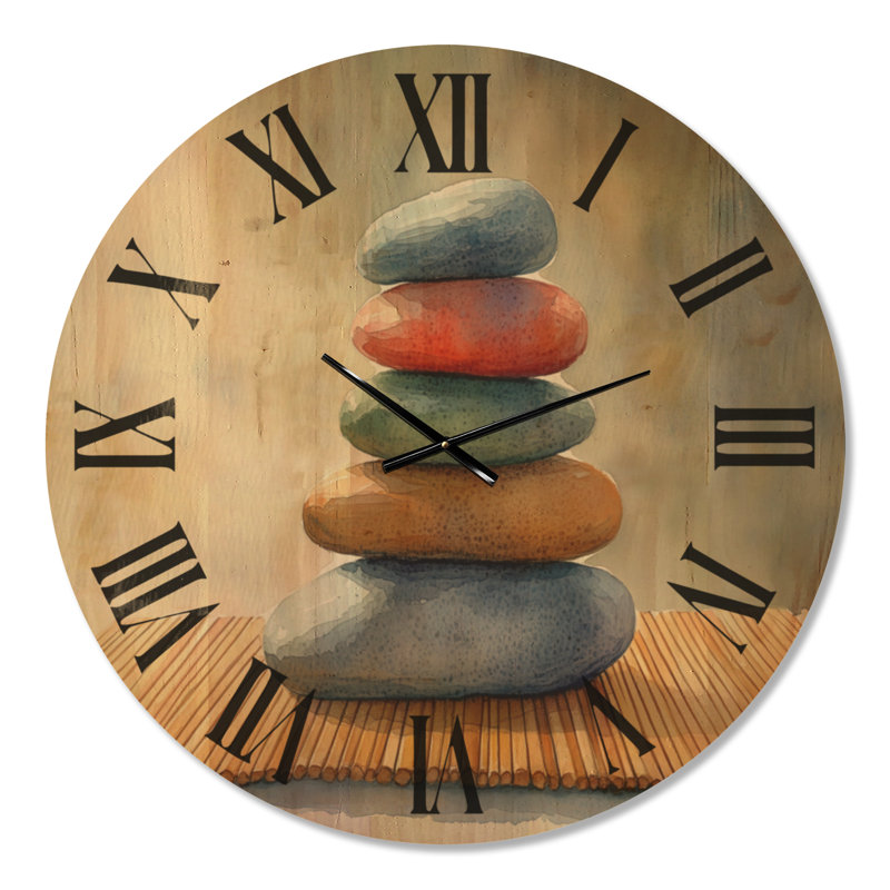  Horloge murale en bois Boho, Oversized