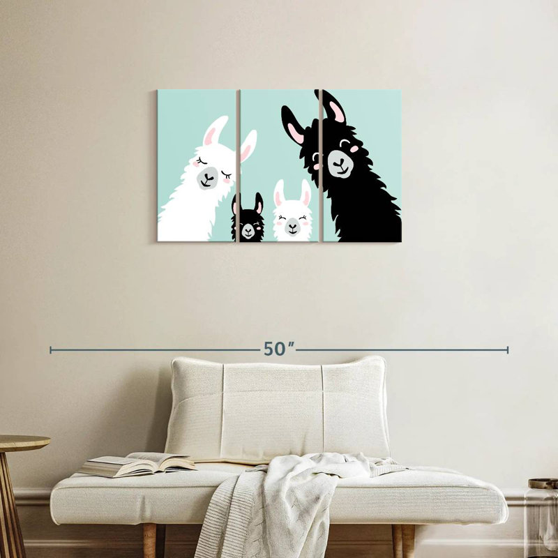 Brampt Fun Llamas, 20" H x 33" W