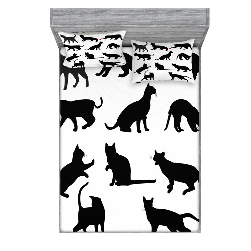 Microfiber Sheet Set, Queen Sheet Set with Fitted Sheet