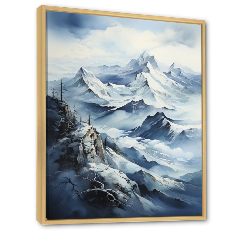 Jaimaine Alaska Snowy Peaks sur impression sur toile, H 44 po x l 34 po x P 1,5 po, Cadre naturel flottant