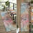 8' Runner Blue Abstract Washable Non Skid Indoor Outdoor Runner Rug