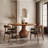 5-pieces Round Pedestal Dining Set Ikerne - NEW SOLID WOOD TOP-37892309-53036863