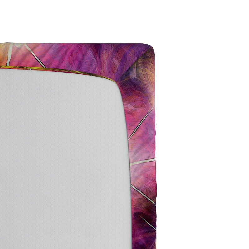 Microfiber Abstract Fitted Sheet, Twin Fitted Sheet