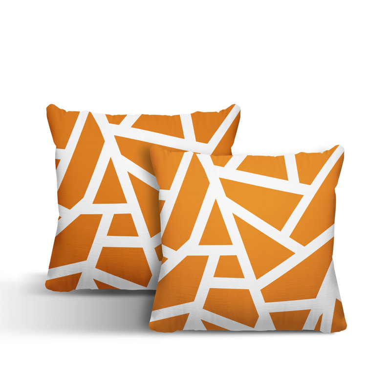 Coussin Clarion, L 17 po x H 17 po, Orange