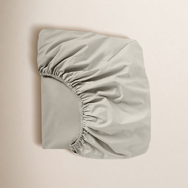 Drap-housse en satin de coton doux Cloud, Très grand, Pierre