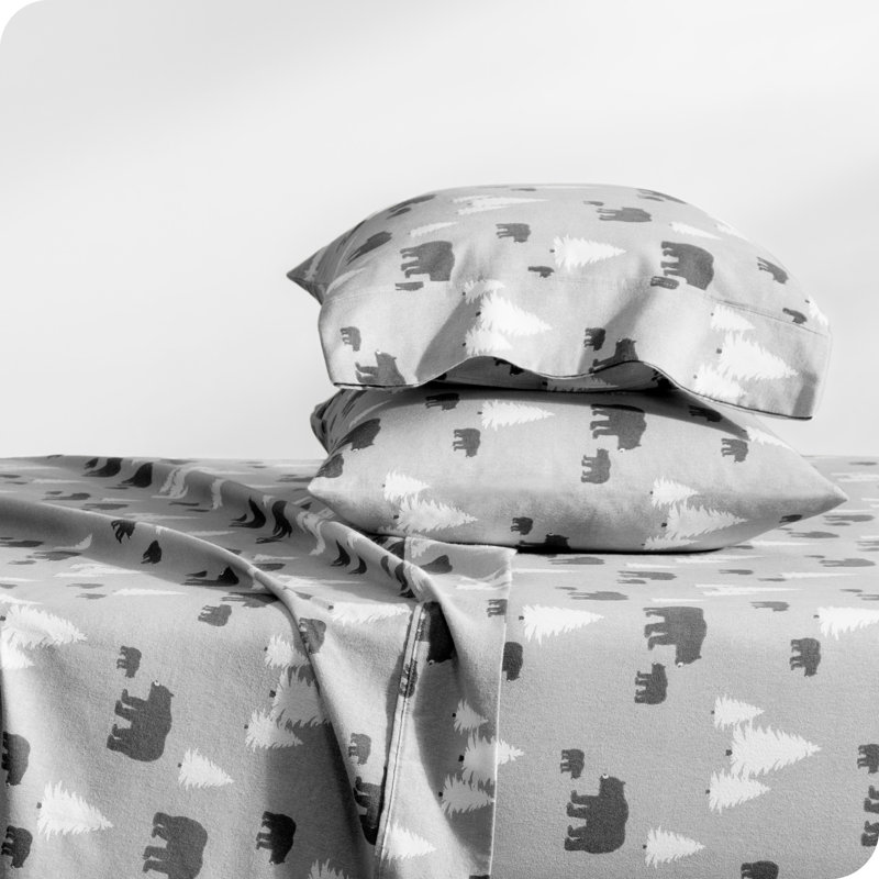 Ensemble de literie en flanelle 100 % coton, Ensemble de drap pour lit très grand avec drap-ho