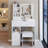 29.2" Small Size Left Drawer Desktop Vanity Table With Cushioned Stool,Multi-Layer High Capacity Storage,Practical Fashionable Dresser-2123918279