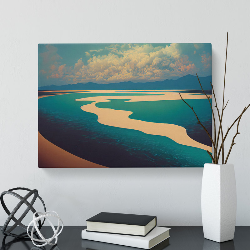 Modern Lake - Wrapped Canvas Print, 35cm H x 50cm W x 3cm D